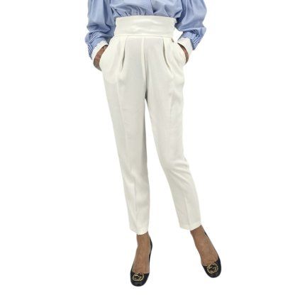 ELISABETTA FRANCHI White Trousers