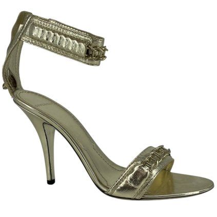 GIVENCHY Metallic Gold Leather Sandals