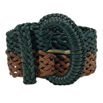 ZIMMERMANN Green Braided Leather Belt