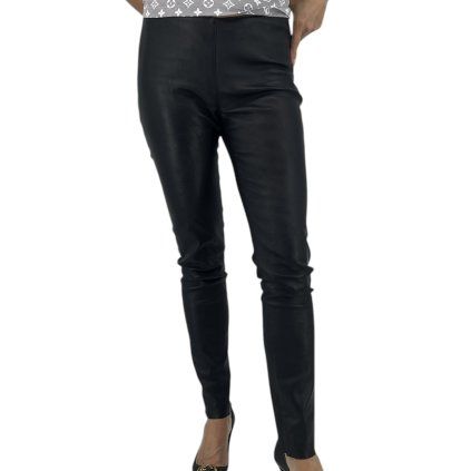 DROME Black Leather Trousers