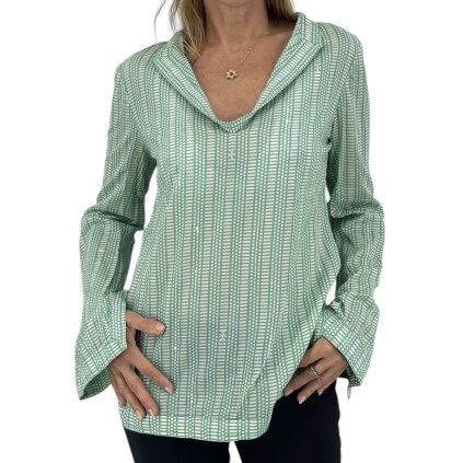 TORY BURCH Printed Green Blouse