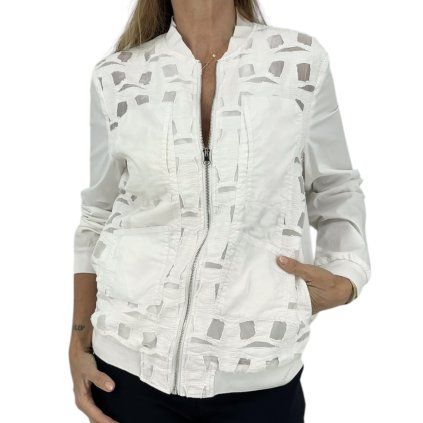 ALEXANDER MCQUEEN White Bomber Jacket