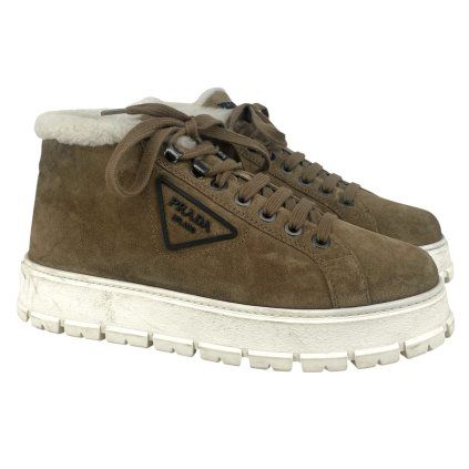 PRADA Suede Platform Sneakers