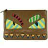 FENDI Brown Monster Eyes Clutch