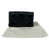 CHRISTIAN DIOR Black Macrocannage Small Soft Caro Bag