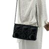 CHRISTIAN DIOR Black Macrocannage Small Soft Caro Bag