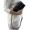 CHRISTIAN DIOR Black Macrocannage Small Soft Caro Bag