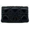 CHRISTIAN DIOR Black Macrocannage Small Soft Caro Bag
