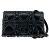 CHRISTIAN DIOR Black Macrocannage Small Soft Caro Bag