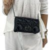 CHRISTIAN DIOR Black Macrocannage Small Soft Caro Bag