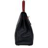 HERMÈS Kelly 32 Epsom Navy Blue And Red Bag
