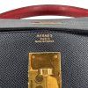 HERMÈS Kelly 32 Epsom Navy Blue And Red Bag