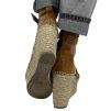 CHLOÉ Brown Suede Espadrille Wedge Sandals