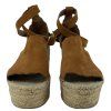 CHLOÉ Brown Suede Espadrille Wedge Sandals