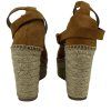 CHLOÉ Brown Suede Espadrille Wedge Sandals