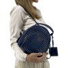 PRADA Diagramme Small Blue Backpack