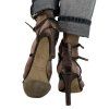 ALBERTA FERRETTI Metallic Brown Heels