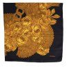 CHANEL Black Printed Silk Scarf