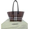 BURBERRY Brown Checked Tote Bag