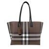 BURBERRY Brown Checked Tote Bag