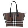 BURBERRY Brown Checked Tote Bag