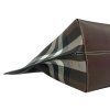 BURBERRY Brown Checked Tote Bag