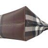 BURBERRY Brown Checked Tote Bag
