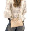 LOUIS VUITTON Alma BB Vernis Leather Rose Nude Bag