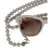 CHANEL Nude Sunglasses With Pearl Chain