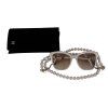 CHANEL Nude Sunglasses With Pearl Chain