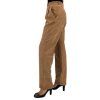 ALBERTA FERRETTI Beige Suede Trousers