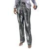 ALBERTA FERRETTI Metallic Silver Trousers