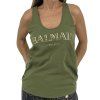 BALMAIN Khaki Logo Tank Top