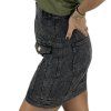 BALMAIN Grey Denim Skirt