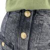BALMAIN Grey Denim Skirt