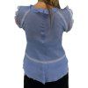 PHILOSOPHY Blue Ruffled Top