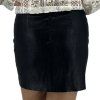 ALICE + OLIVIA Black Leather Mini Skirt