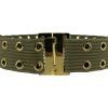 GUCCI Khaki Green Canvas Belt