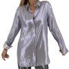 ALBERTA FERRETTI Metallic Lila Shirt