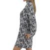 DOLCE & GABBANA Black and White Patterned Mini Dress
