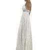 ALBERTA FERRETTI White Spaghetti Strap Maxi Dress