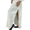 MELISSA ODABASH White Long Sleeve Maxi Dress