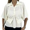 CHLOÉ White Cropped Blouse