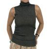 BRUNELLO CUCINELLI Metallic Khaki Turtleneck Tank Top