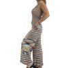 MISSONI Sequin Blue And Orange Top And Trousers Set