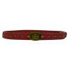FENDI Selleria Pink Leather Double Wrap Bracelet