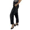 ALBERTA FERRETTI Black Leather Trousers