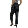 ALBERTA FERRETTI Black Leather Trousers
