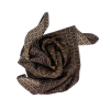 FENDI Brown FF Logo Silk Scarf