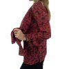 YVES SAINT LAURENT Red Printed Blouse